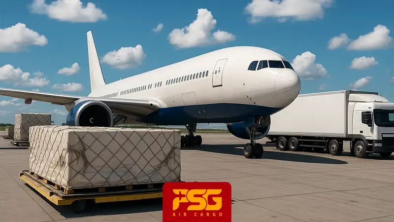 cargoes at the airport.