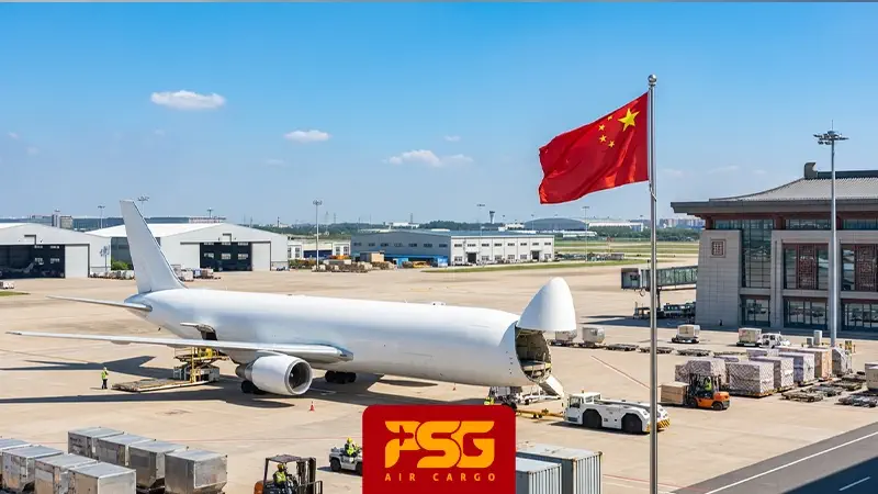 air freighting from a Chinese airport. 