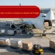 loading cargoes into an airplane for an airport to airport transportation